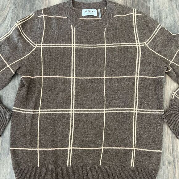 27 Miles Malibu Striped Cashmere Crewneck - Picture 6 of 6